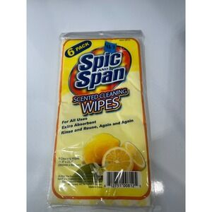 Spic and Span Scented Cleaning Wipes 6 Pack Lemon HTF Discontinued‎ New